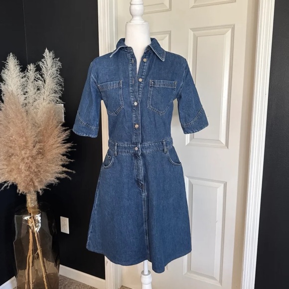 Anthropologie ALIGNE Mateo Denim Dress 
size 4 - Picture 2 of 12